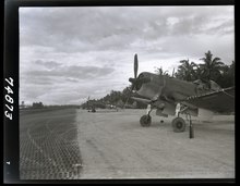 F4U's Corsairs on Tokorina Point Airstrip 127-N-74873.tif