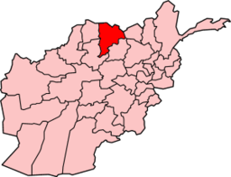 Map of Afghanistan with Balkh highlighted