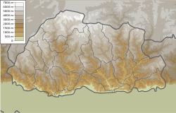 Location map Bhutan در بوتان (کشور) واقع شده