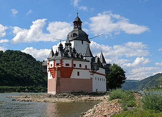 <span class="mw-page-title-main">Pfalzgrafenstein Castle</span> Toll castle in the River Rhine near Kaub, Germany