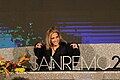 Irene Grandi alla conferenza stampa del Festival di Sanremo.