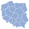 Kłobuck on Poland's map/Kłobuck na mapie Polski