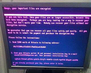 <span class="mw-page-title-main">2017 Ukraine ransomware attacks</span> Series of powerful cyberattacks using the Petya malware