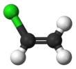 Structural formula of vinyl chloride