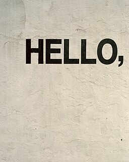 <i>Hello</i> Salutation or greeting