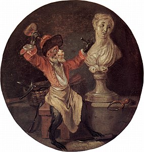 La sculpture, Antoine Watteau, vers 1710.