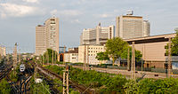 Blick auf Essen Hbf und Skyline