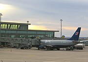 サウスウエスト航空に対抗してユナイテッド航空が運航開始した「シャトル・バイ・ユナイテッド」（オクラホマシティにて）