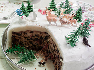 <span class="mw-page-title-main">Christmas cake</span> Baked sweet food served during Christmas