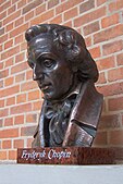 Bust Fryderyk Chopin by Gennady Jerszow. Polish Baltic F.Chopin Philharmonic in Gdańsk 2007