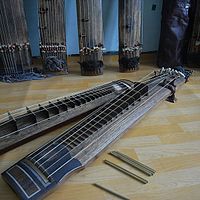 Geomungo is one of the instruments played during the Yeongsanjae ceremony.