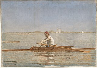 John Biglin in a Single Scull, 1873 Thomas Eakins