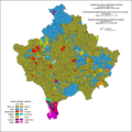 Ethnic structure of Kosovo and Metohija by settlements 1961.