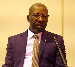 <span class="mw-page-title-main">Godwin Obaseki</span> Nigerian politician (born 1957)