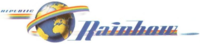 logo "rainbow", représentant un arc-en-ciel qui encercle la Terre.