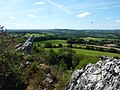 Vue panoramique vers le nord à partir du Ménez Landivigen.