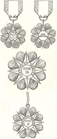 Versierselen van de Piusorde getekend in 1893
