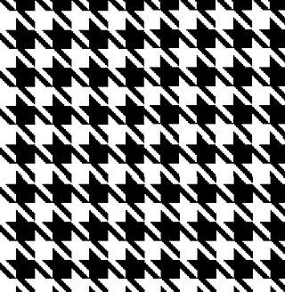 <span class="mw-page-title-main">Houndstooth</span> Two-color broken check pattern