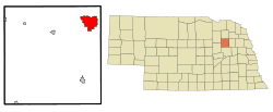 Location in Madison County and the state of Nebraska