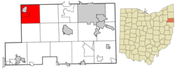 Location of Milton Township in Mahoning County