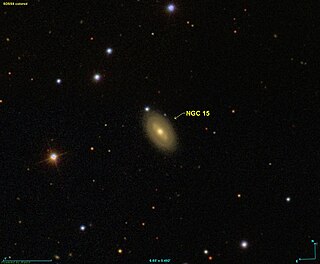 <span class="mw-page-title-main">NGC 15</span> Spiral galaxy in the constellation Pegasus