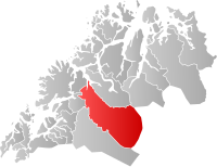 Kart som viser Målselv kommune.