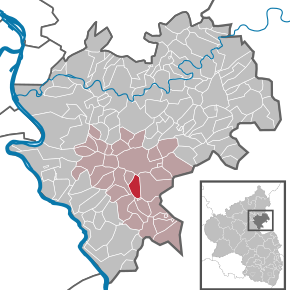 Poziția ortsgemeinde Oelsberg pe harta districtului Rhein-Lahn-Kreis