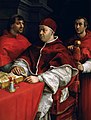 Ritratto di Leone X coi cardinali Giulio de' Medici e Luigi de' Rossi, Raffaello