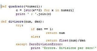 <span class="mw-page-title-main">Python syntax and semantics</span> Set of rules defining correctly structured programs