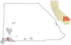 Location of Rialto in San Bernardino County, California