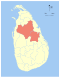 Map showing the location of North Central Province within Sri Lanka