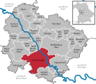 Locator map within Weißenburg-Gunzenhausen district