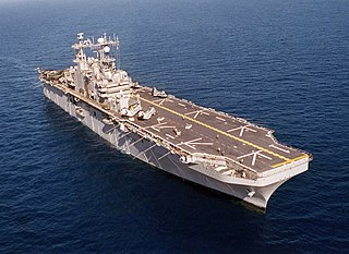 <span class="mw-page-title-main">Landing helicopter assault</span> Amphibious assault ship that can carry helicopters