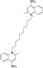 Strukturformel des Dequalinium-Kations