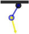 Schematische Zeichung eines Doppelpendels