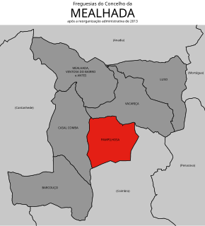 Localização no município de Mealhada