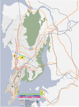 Location of Tulsi lake within Mumbai