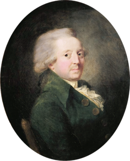 Nicolas de Condorcet op een schilderij van Jean-Baptiste Greuze