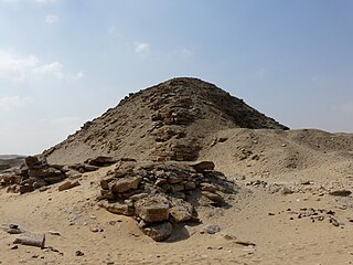 <span class="mw-page-title-main">Pyramid of Nyuserre</span> Pyramid complex of the last pharaoh to be buried at Abusir