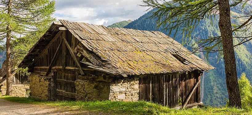 Farmhouse in Stelvio National Park (Italy).