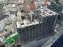 Urbanization taking place in Shibuya Urbanization in Shibuya.jpg