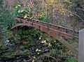 The old iron bridge at the Bonnington Falls.