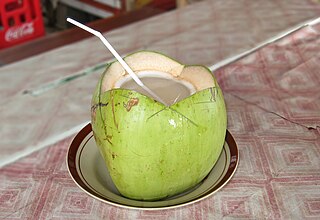 <span class="mw-page-title-main">Coconut water</span> Clear liquid inside coconuts