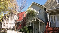 In 2004, NHSRC's two-story Factor 10 house (red house pictured) at 1919 N. Keeler in the Hermosa neighborhood was named one of the top 10 Green Projects by the American Institute of Architects.