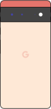 Diagram of a Pixel 6 smartphone in orange.