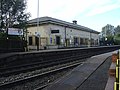 The station building, viewed from the platform.