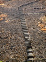 Rock cut stair leading to Kanheri