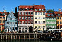 Nyhavn 9-15, Copenhagen probably by Christen Christensen (1681) Nyhavn 9-15 Kobenhavn.jpg