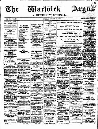 <i>Warwick Argus</i> Newspaper in Warwick, Queensland, Australia