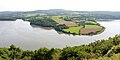 Aulne maritime : le méandre de Trégarvan et le Ménez-Hom vus depuis le belvédère de Rosnoën.